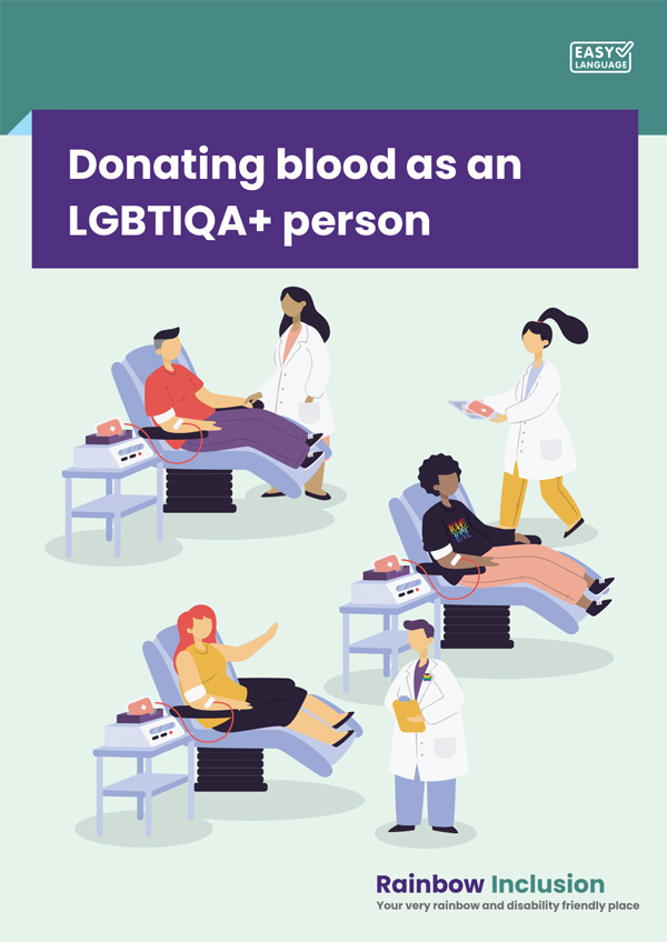 Donating blood as an LGBTIQA+ person document cover